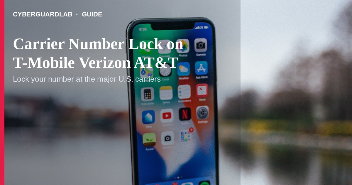 Phone security settings showing number lock enabled for a mobile line.