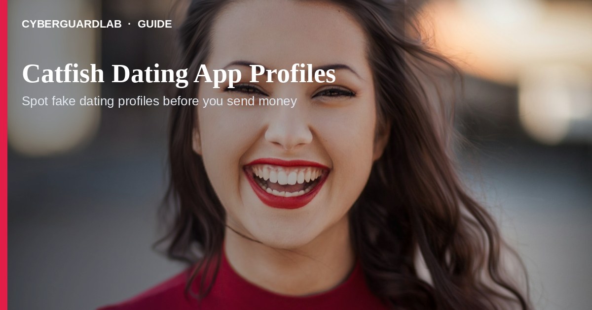 Dating app profile on a phone next to reverse-image-search results on a laptop.