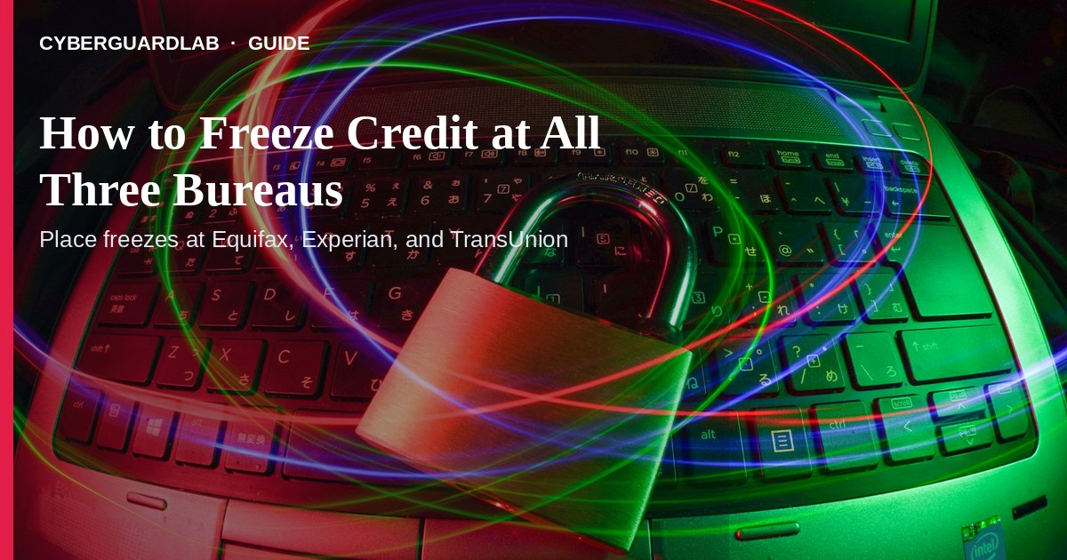 Three credit bureau freeze confirmations with secure PIN notes.