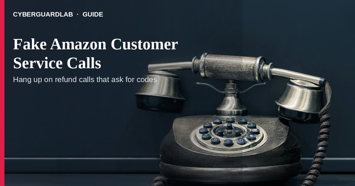 US kitchen counter with a phone showing an Amazon Security incoming call beside a laptop with a scareware pop-up