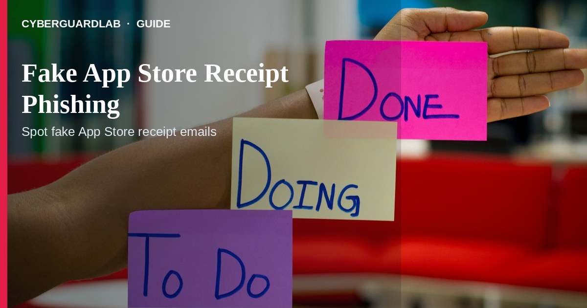 Phishing email claiming an App Store purchase with a Report a Problem button.
