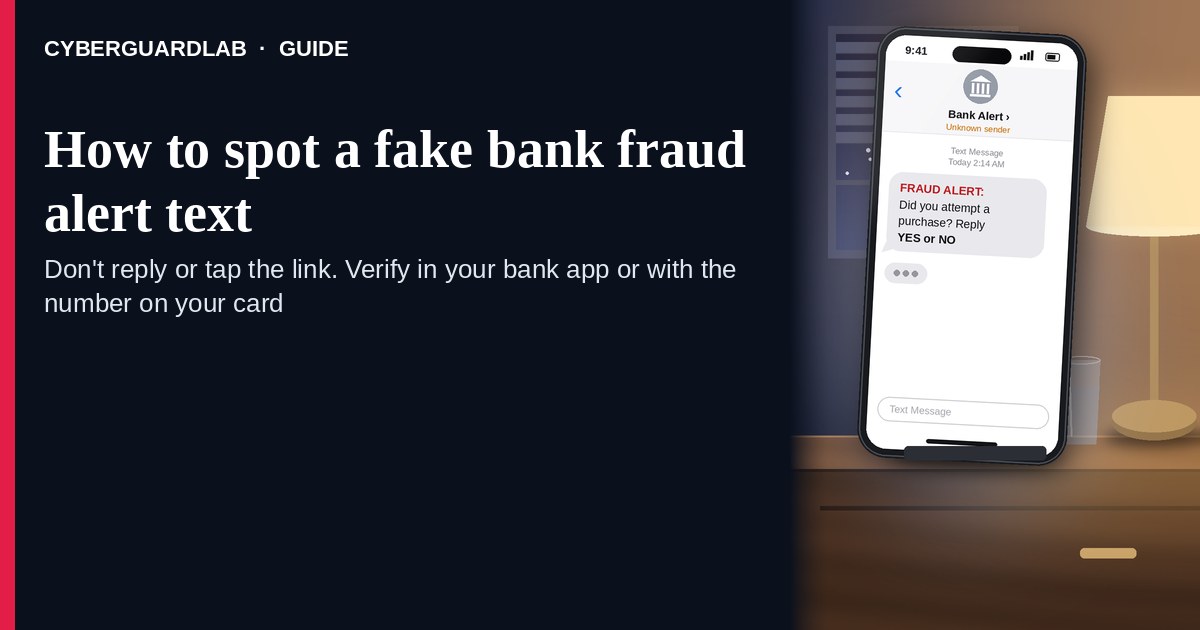 Phone text from an unknown sender titled Bank Alert asking to reply YES or NO about a purchase