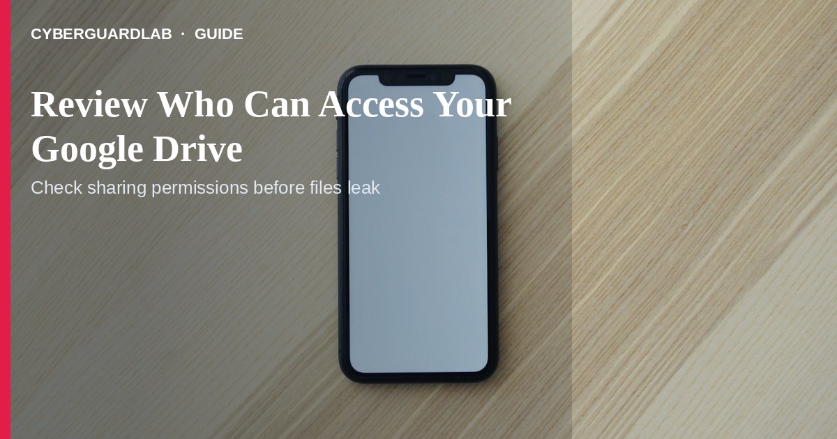 Laptop showing Google Drive Manage access panel with people and Restricted general access