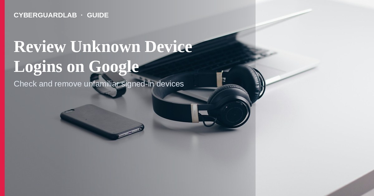 Google Account devices list with an unrecognized phone highlighted for sign-out.