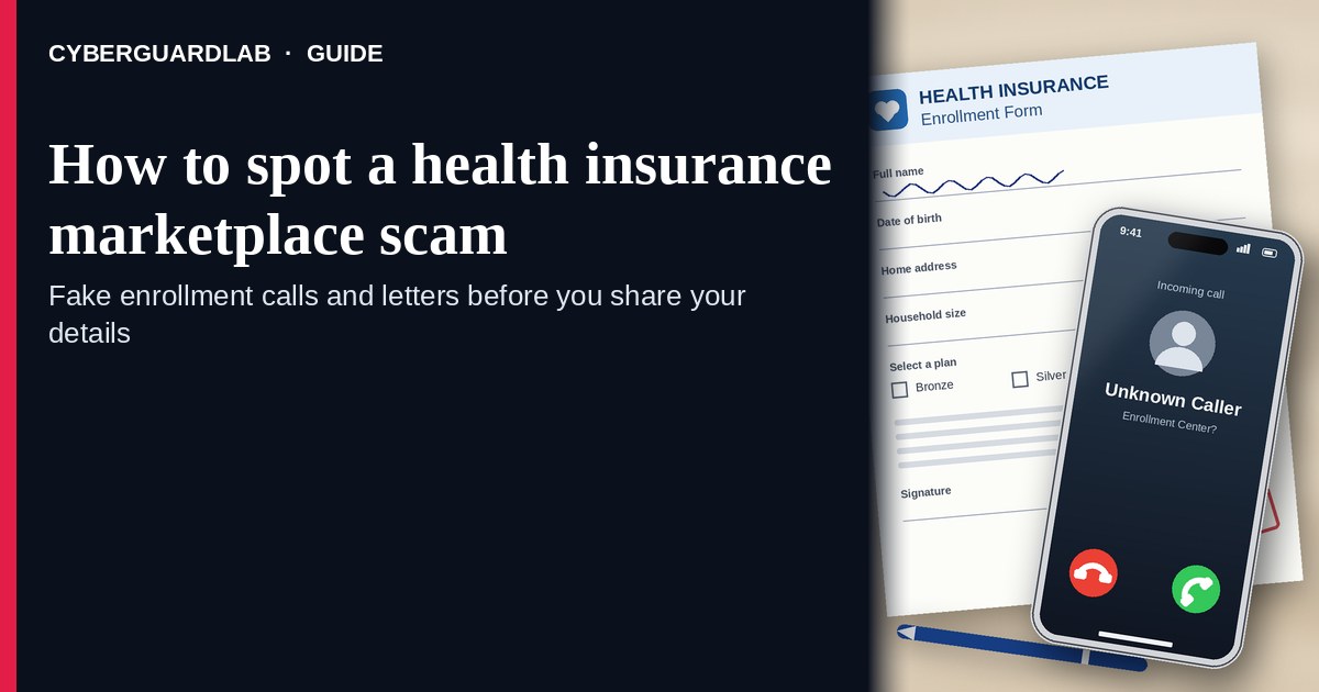 Open-enrollment phone call about a subsidy next to a note saying type HealthCare.gov yourself