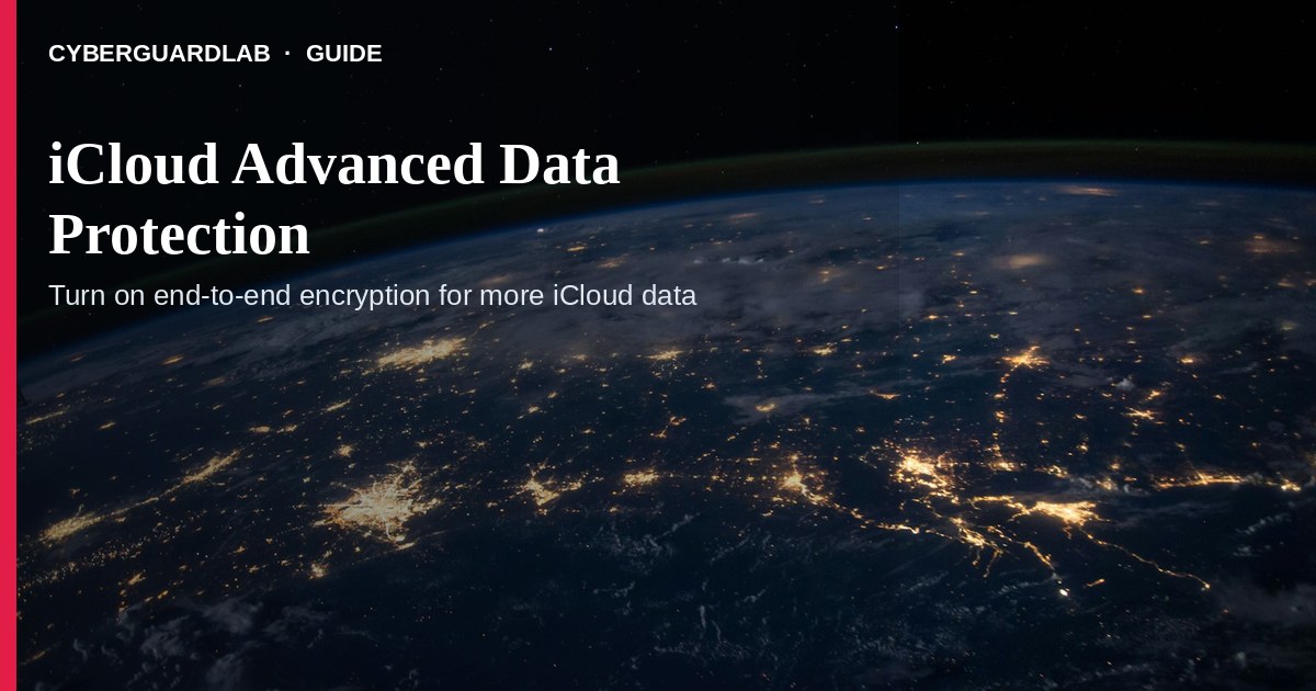 iCloud Advanced Data Protection toggle with recovery key reminder.