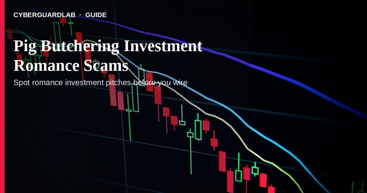 US phone showing a dating chat beside a laptop with a fake crypto trading dashboard.