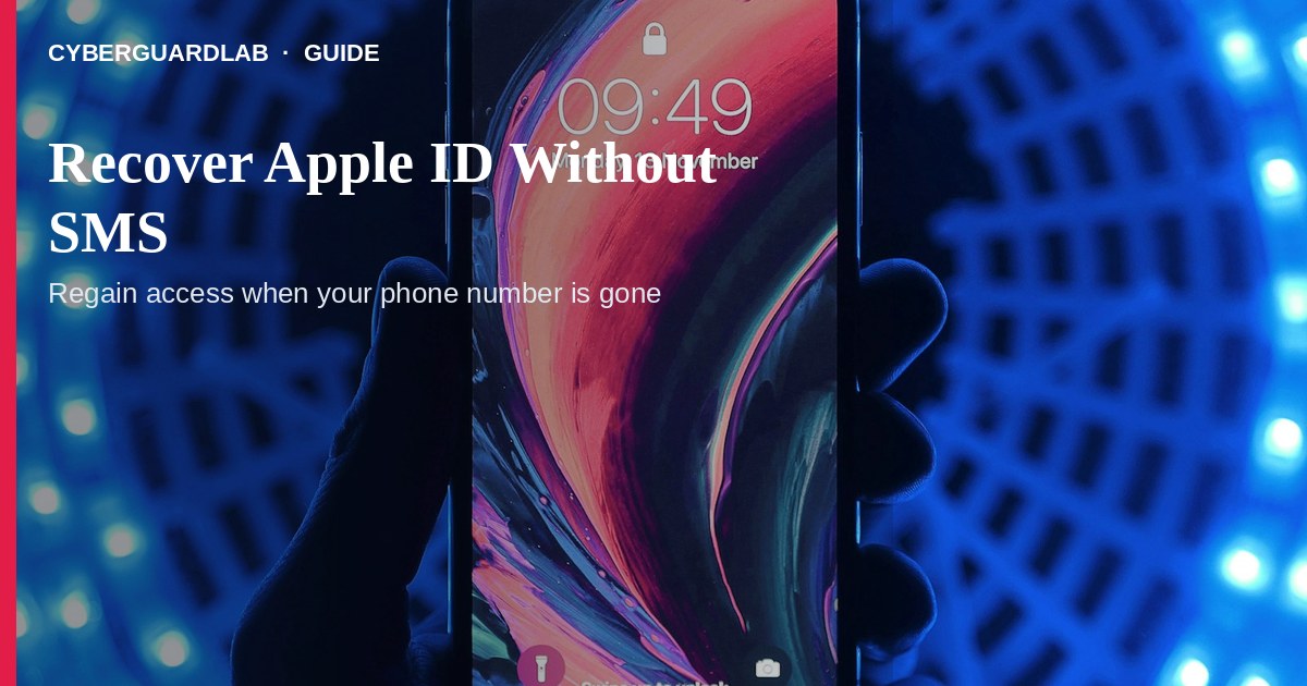Apple account recovery screen when SMS verification is unavailable.