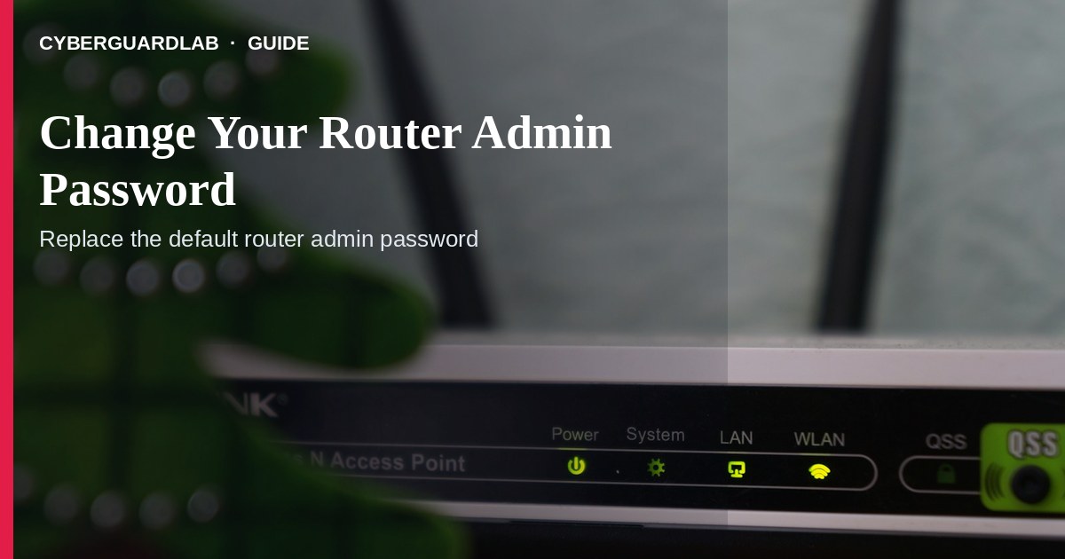 Router admin login page with password field ready to change.