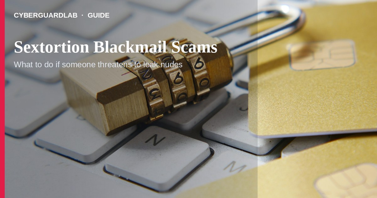 Threatening blackmail message on a phone with a blurred image thumbnail.