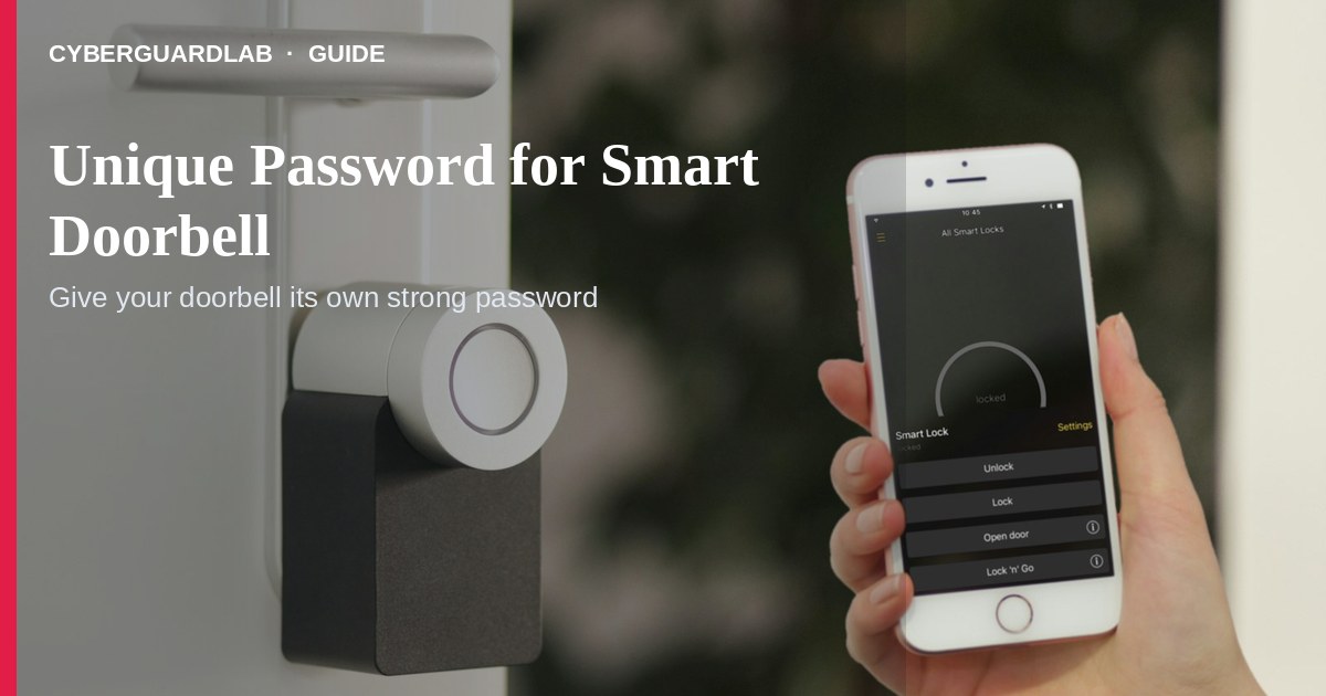 Smart doorbell app password settings with a unique password and MFA enabled.