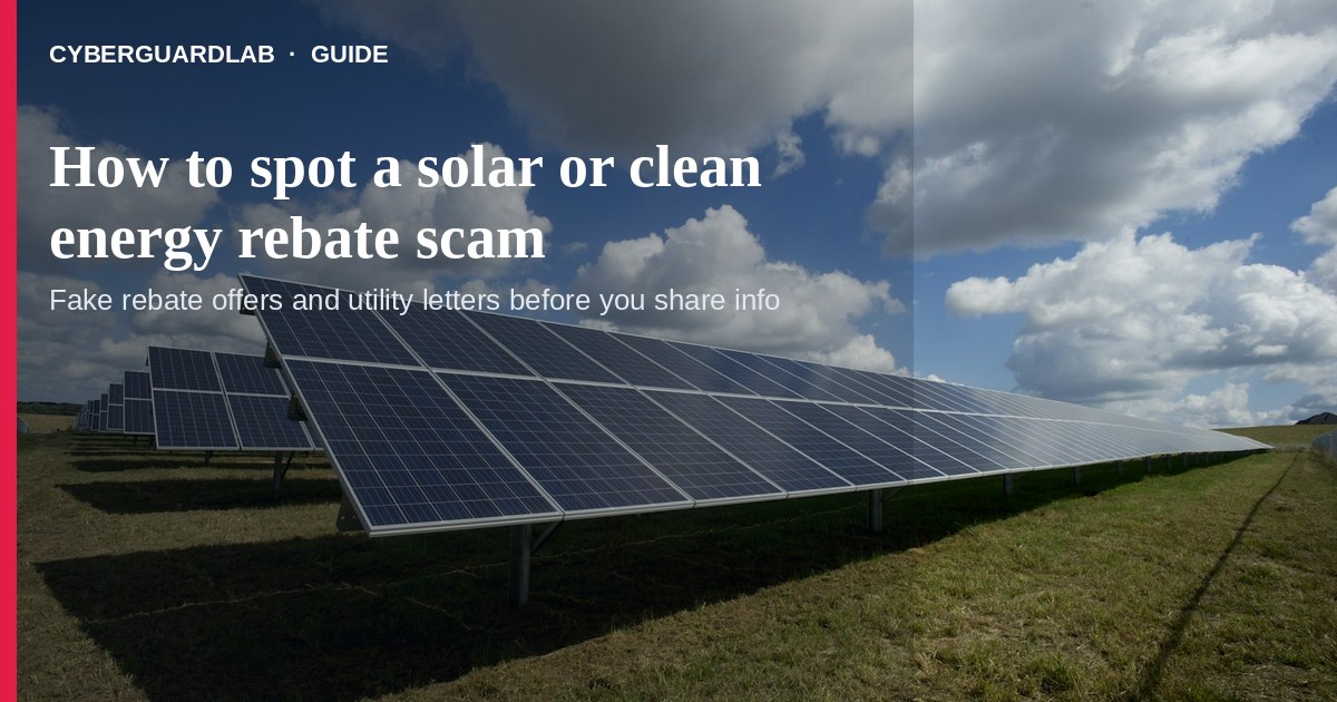 Door hanger about a free solar rebate next to a note saying verify with your utility