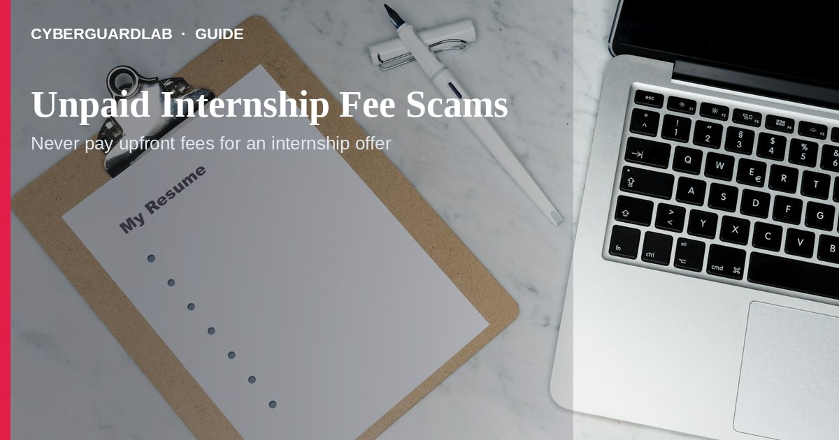 Internship offer email demanding a training or visa fee.