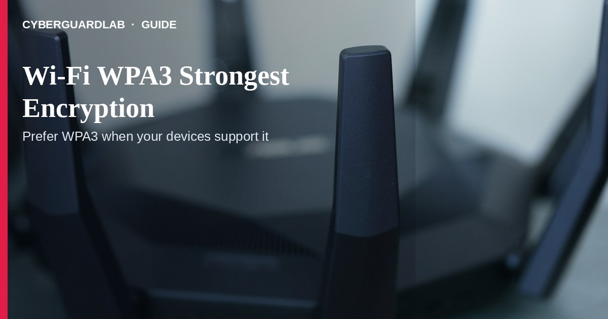 Router Wi-Fi security settings menu showing WPA3-Personal selected.