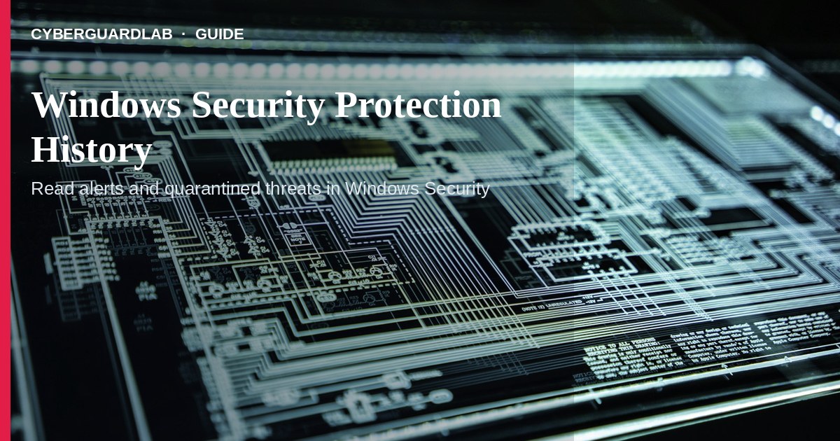 Windows Security Protection history list of recent threat detections.