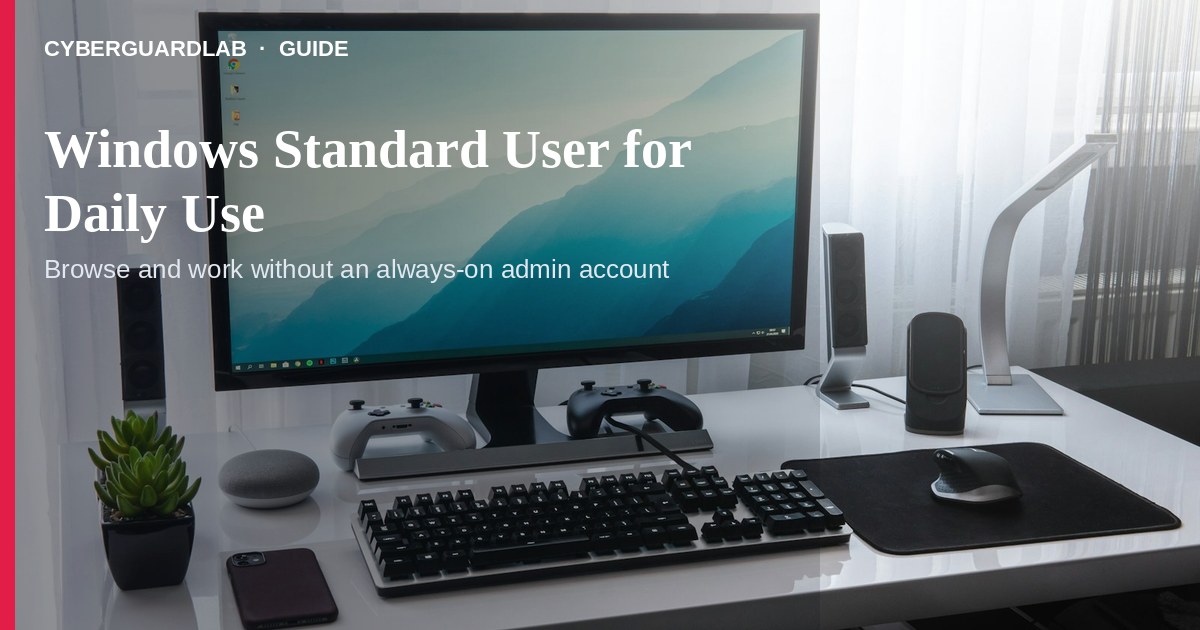 Windows Settings Accounts page creating a local standard user.
