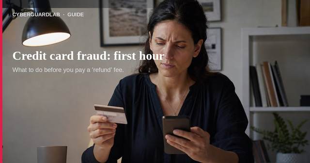 What to do in the first hour after credit card fraud