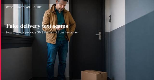 How to spot a fake delivery or package text scam