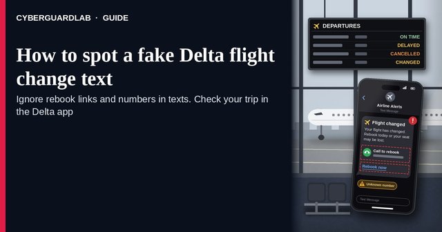 Phone showing a generic flight cancelled rebook now text with a bright link