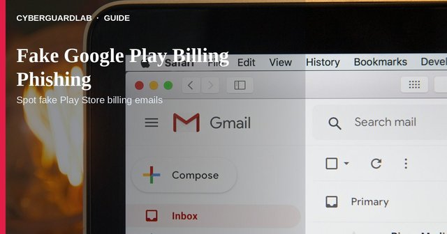 Phishing email claiming a Google Play charge with a verify payment button.