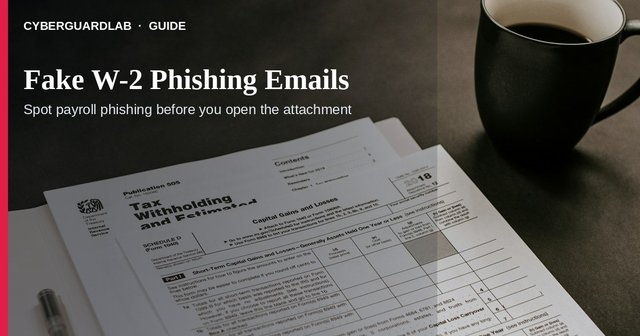 Payroll email with a fake W-2 attachment and look-alike login.