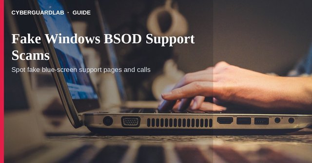 Fake Windows blue screen scare page showing a phone number to call support.