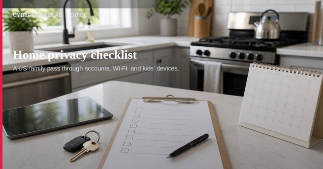 Home privacy checklist for US families in 2026