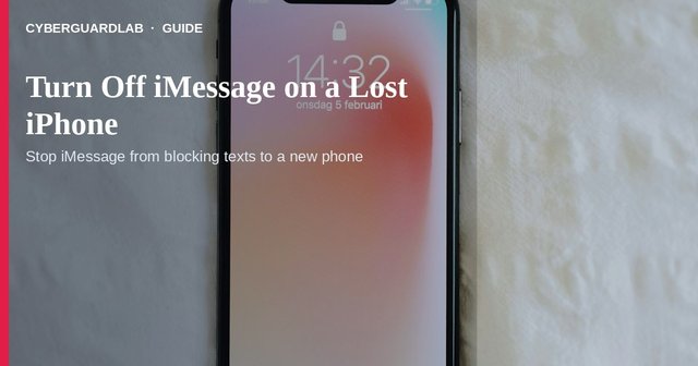 iMessage settings and Apple ID web options after a lost iPhone.