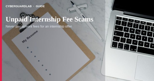 Internship offer email demanding a training or visa fee.